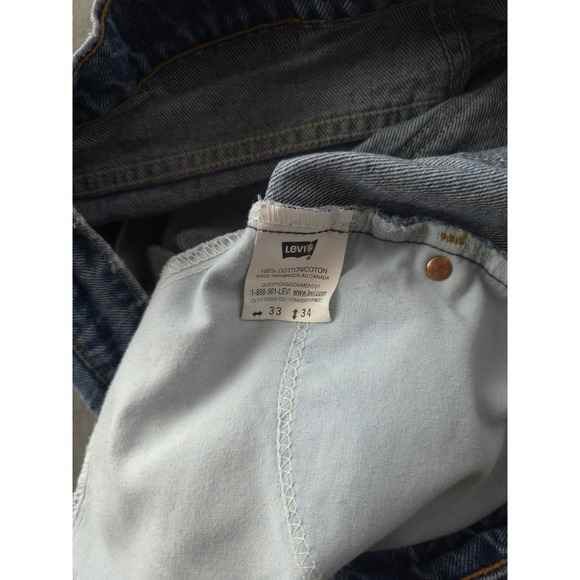 Vintage 1990s Levi's Orange Tab Denim Blue Jeans Straight Leg Canada 30 x 32 - Picture 6 of 7